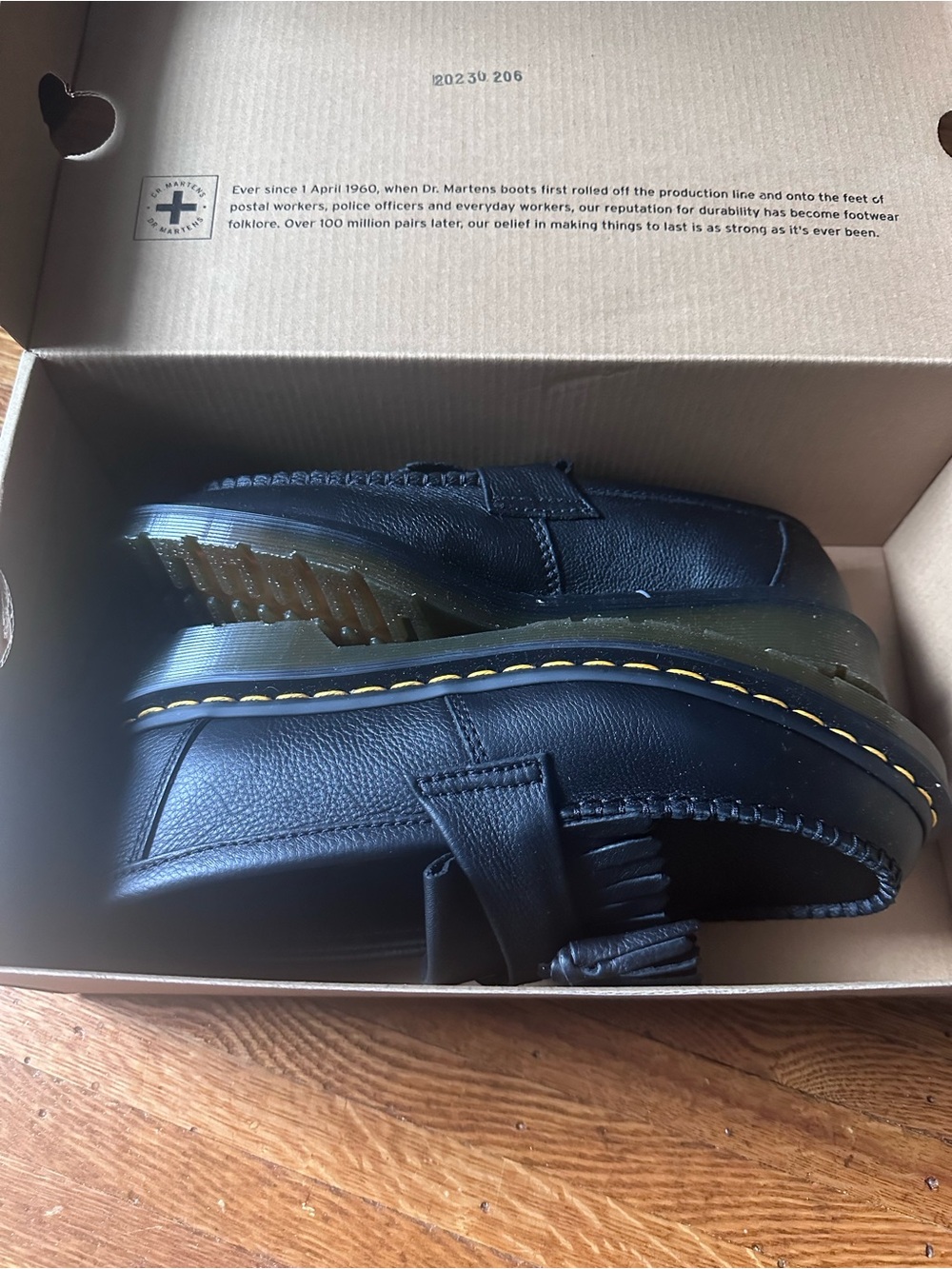Dr. Martens Black Leather Kiltie Tassel Slip-On Loafer - Picture 4 of 4